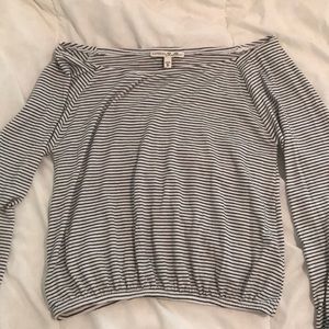 Striped off the shoulder top